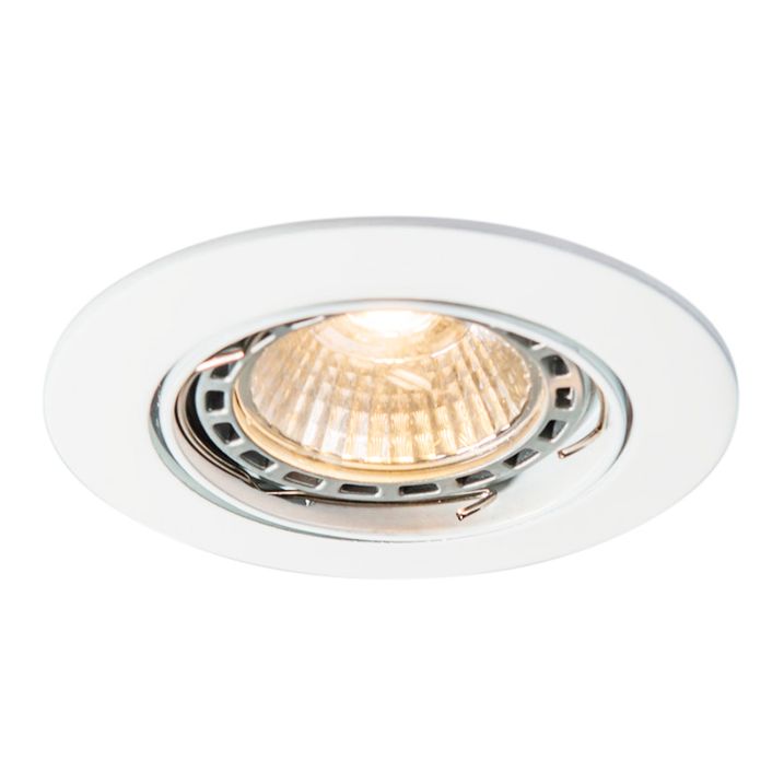 Smart inbouwspot wit kantelbaar incl. Wifi GU10 - Edu