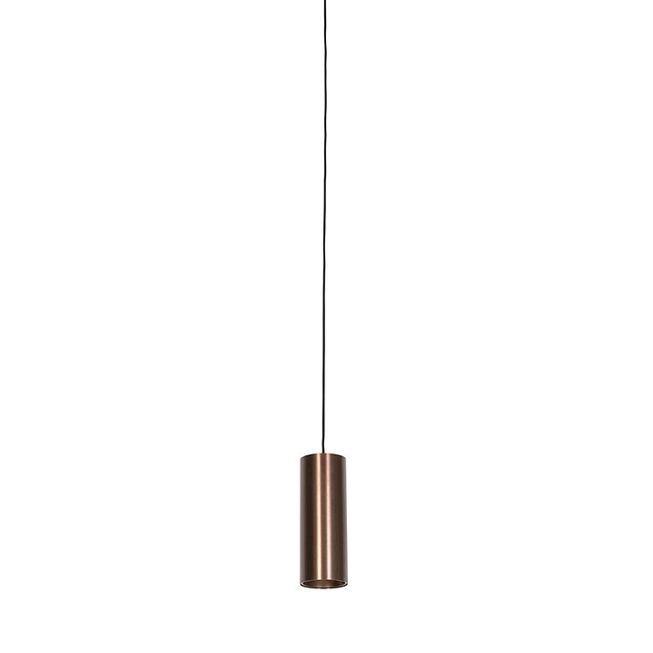 Designové závěsné svítidlo tmavě bronzové vč. adaptéru na lištu 3fázové - 3-Phase Tubo