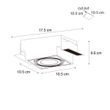 Ensemble-de-6-spots-encastrables-blancs-GU10-AR70-sans-bordure---Oneon