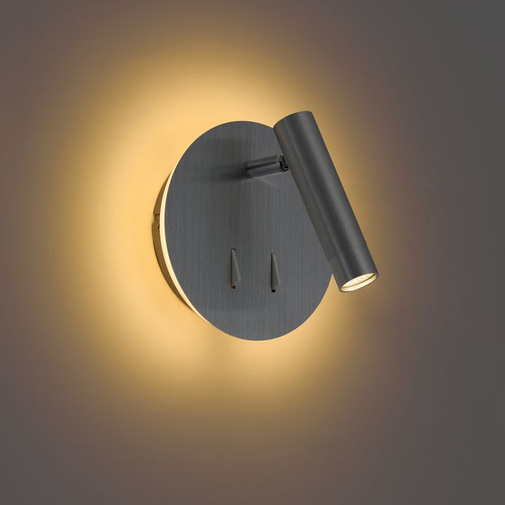 Moderní ocelové nástěnné svítidlo včetně LED s USB-C - Croft