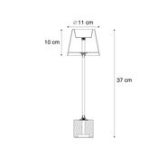 Modern-Table-Lamp-Dark-Bronze-37cm-incl.-LED-Dimmable-IP54-Rechargeable---Topi