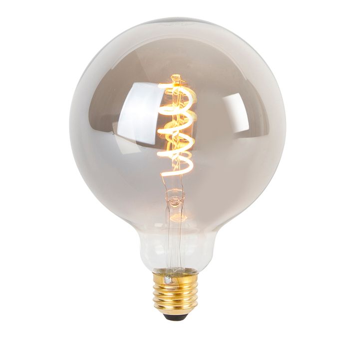Set od 5 E27 prigušivih LED sijalica sa uvijenim filamentom G125 dimljena 4W 120lm 1800K