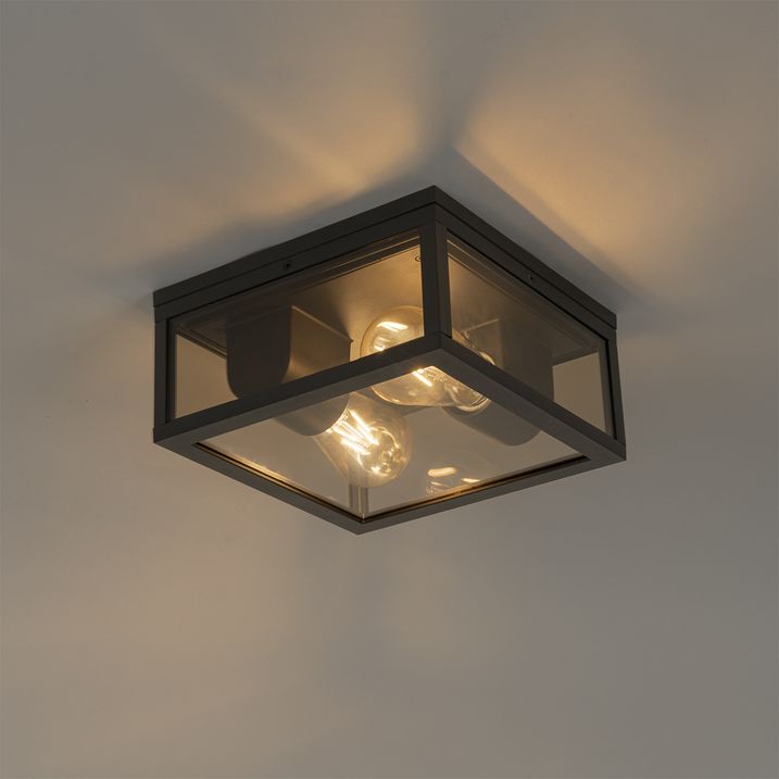 Laelamp must suitsuklaasiga 2-valgusti IP44 - Charlois
