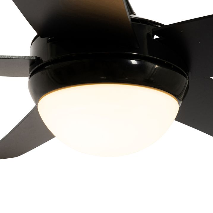 Akıllı Tavan Vantilatörü Siyah Ahşap Baskılı 132cm LED Dahil Uzaktan Kumandalı ve Kısılabilir - Cool