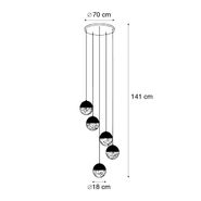Industriālā-piekaramā-lampa-melna-ar-misiņu-5-gaismām---Haicha