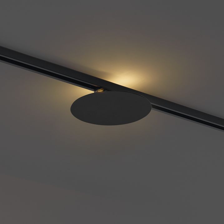 Moderne plafondlamp zwart voor railsysteem 1-fase 2-lichts - Iconic Pulley