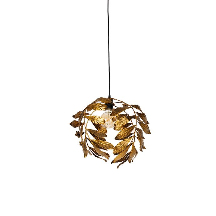 Vintage závěsné svítidlo starožitné zlato 40 cm - Linden