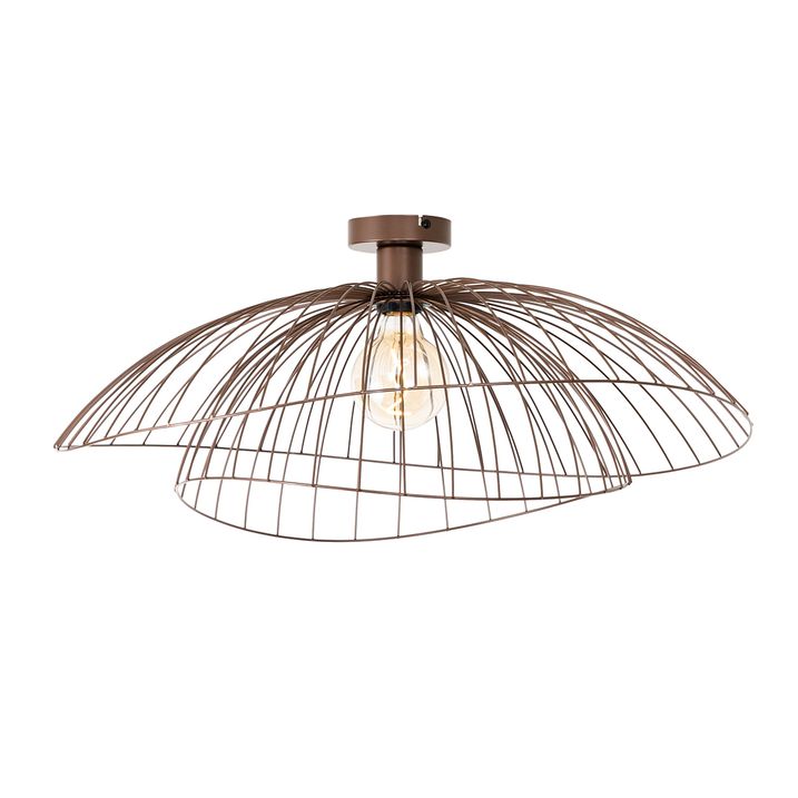 Smart Ceiling Lamp Bronze with Double Shade 45cm incl. WiFi G95 - Pua