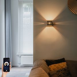 Applique murale intelligente bronze foncé 9,7 cm avec Wifi G9 - Transfer Groove