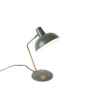 Retro-tafellamp-groen-met-brons---Milou