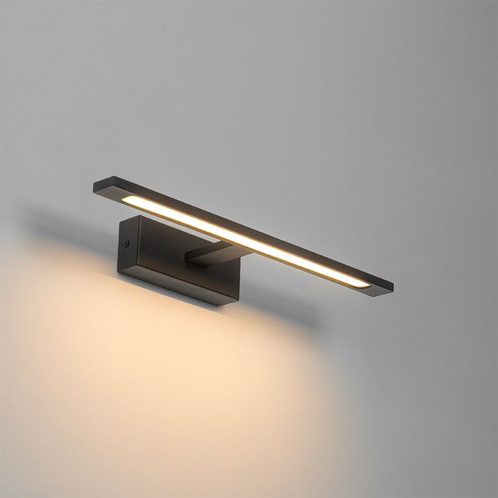 Moderna zidna lampa crna 41,5 cm uključujući LED IP44 - Jerre