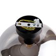Art-Deco-plafonska-lampa-crna-sa-dimnim-staklom---Busa