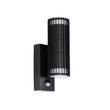 Applique-murale-d'extérieur-noire-avec-détecteur-de-mouvement-2-lumières---Boris