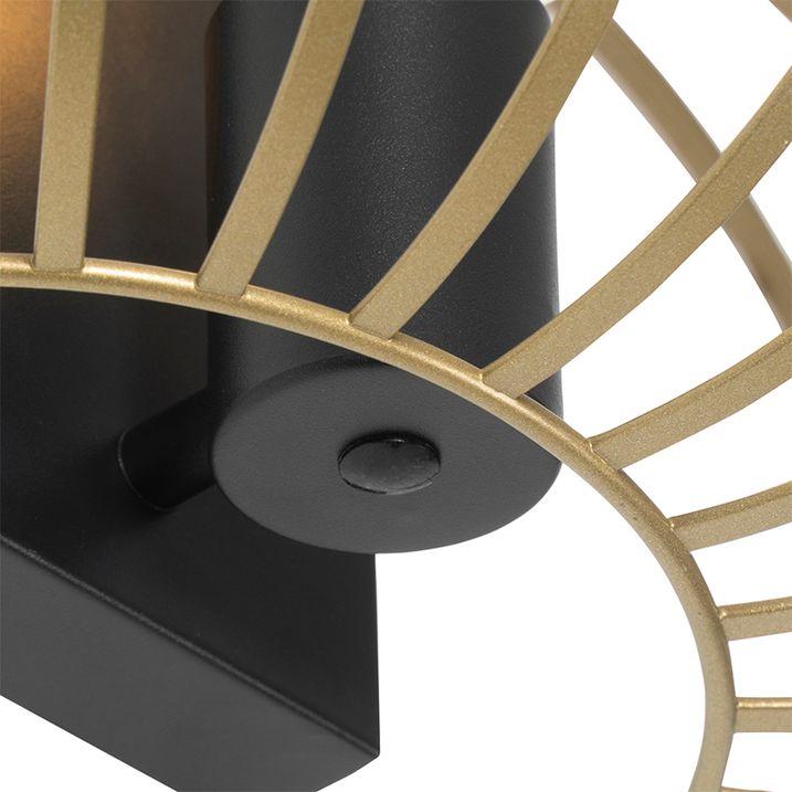 Dizajnová nástenná lampa mosadz 39 cm - Johanna