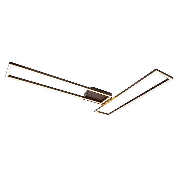 Ceiling Light Oblong Black 3-Step Dimmable - Plazas Novo
