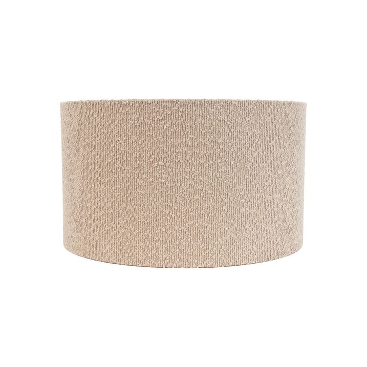 Abajur din țesătură bej cu material tip teddy 35/35/20