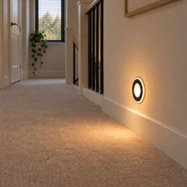 Foco empotrable negro con LED integrado, temperatura de color regulable en 3 pasos y luz nocturna - Poetie