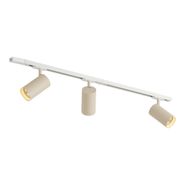 Moderni-valaisinkisko-3-kohdevalolla-valkoinen-ja-beige-1-vaihe-GU10-70mm---Iconic-Jeana-Luxe