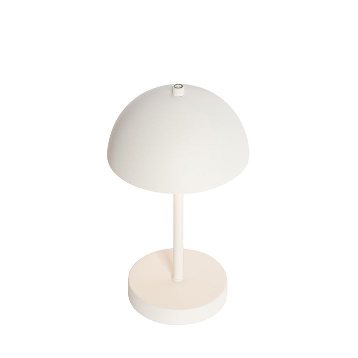 Lampada da tavolo da esterno bianca ricaricabile con LED dimmerabile a 3 livelli - Keira