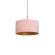 Kadife-abajurlu-altın-rengi-pembe-sarkıt-lamba-50-cm---Combi
