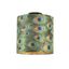 Stropní-lampa-s sametovým-stínítkem-s pavoučími-pery-zlatá-25-cm---Combi-černá