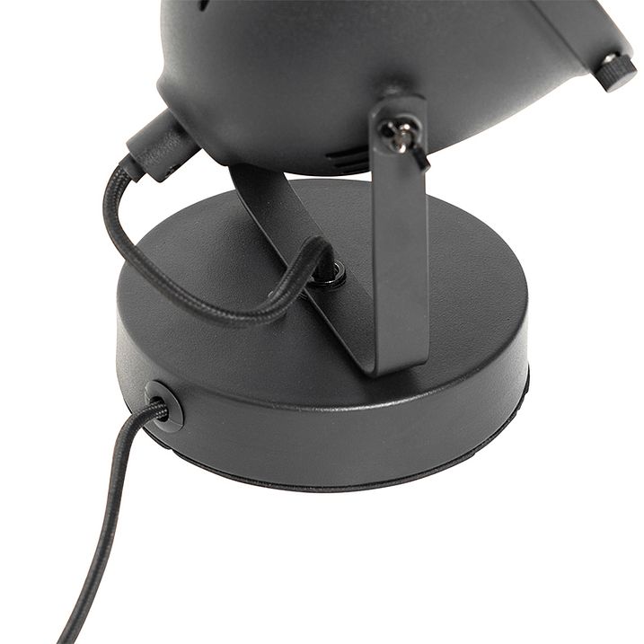 Tööstuslik laualamp must 18 cm - Emado