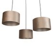 Hanglamp-zwart-met-taupe-kap-35cm-3-lichts---Cava