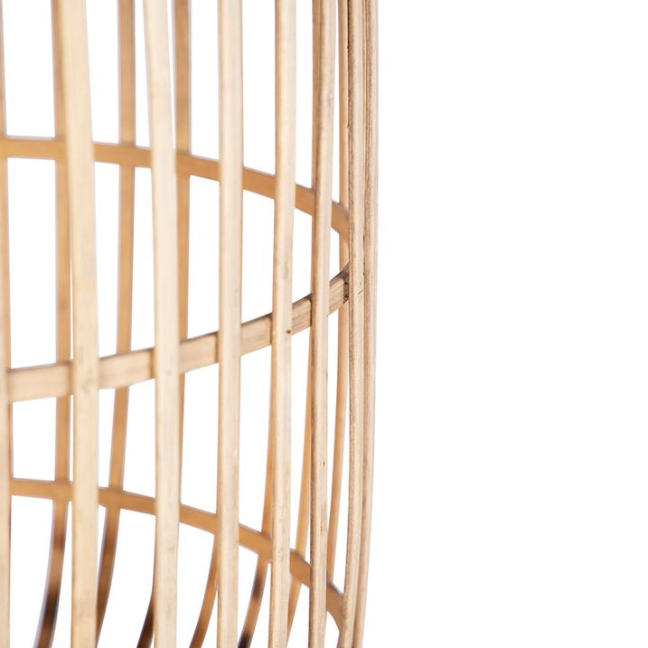 Country Floor Lamp Black with Rattan - Manila
