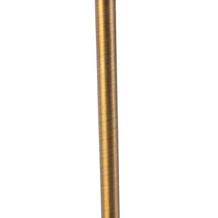 Stolná lampa bronzová s tienidlom z ľanu taupe 35 cm - Parte