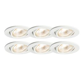 Set de 6 focos empotrables blancos orientables - Cisco
