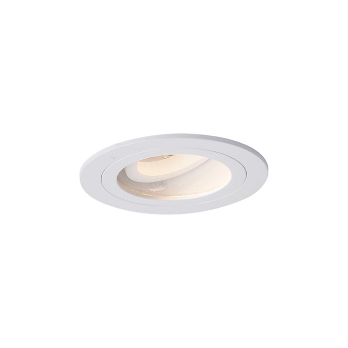 Spot encastrable moderne blanc rotatif et inclinable IP44 - Chuck