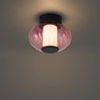 Dizajnerska-plafonska-lampa-crna-18cm-sa-ljubičastim-staklom-uključujući-LED-sa-3-stepenim-prigušivanjem---Margherite