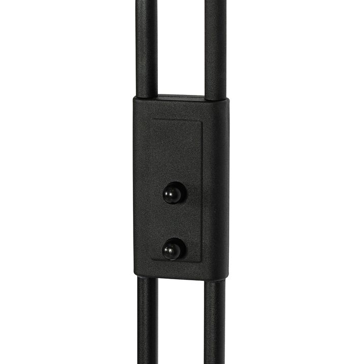 Lampada da terra nera con LED e dimmer con luce di lettura - Fez