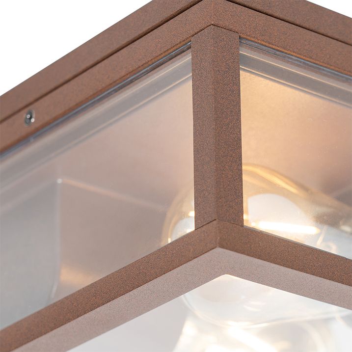 Industrijska plafonska lampa rđasto braon IP44 2-svetla - Charlois