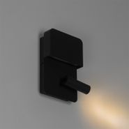 Aplique-negro-con-LED,-USB-y-flexo-con-interruptor---Robin