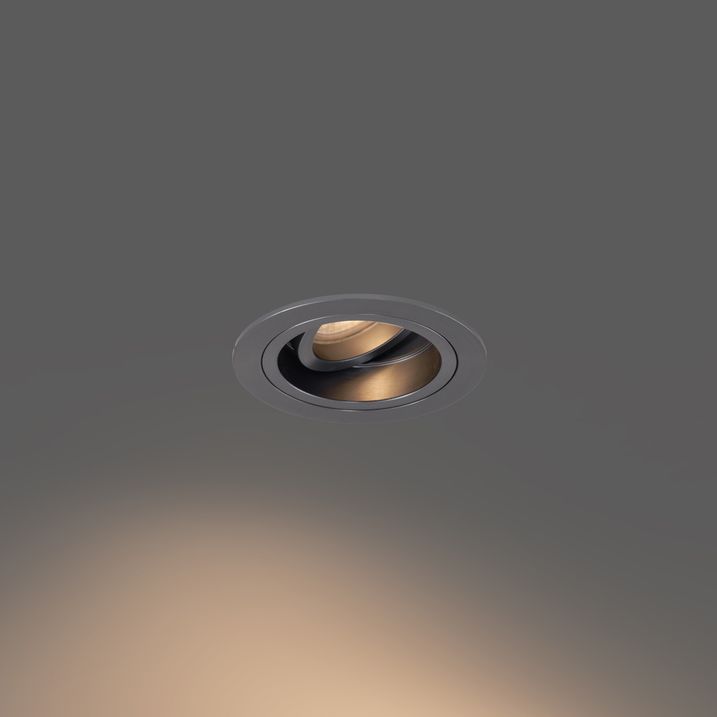 Moderno ugradno reflektorsko svetlo tamnosivo GU10 50mm okruglo pokretno - Čak