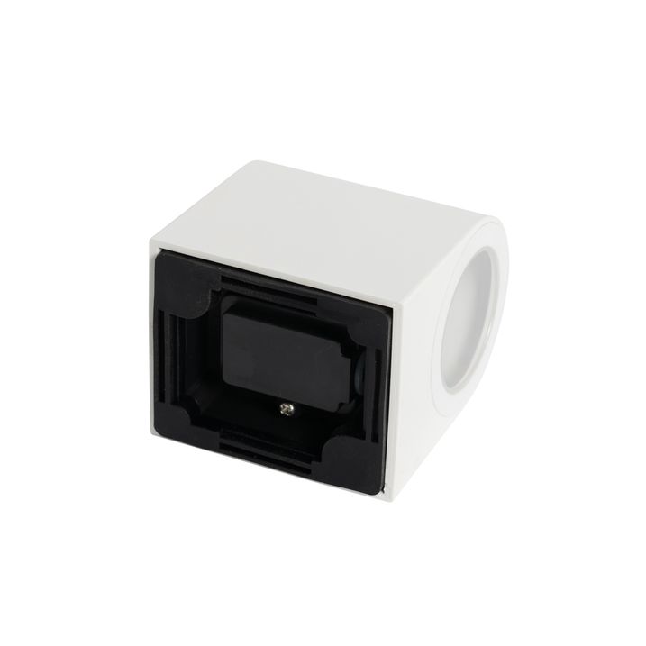 Candeeiro de parede exterior moderno branco em plástico oval - Baleno