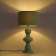 Retro-tafellamp-groen-met-stoffen-kap---Captain