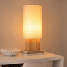 Japandi Floor Lamp Wood with Linen Shade 70cm - Lamel