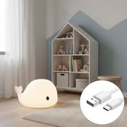Lampe-de-table-blanche-50 cm-avec-LED-à-intensité-variable-IP54-rechargeable---Baby-Whale