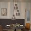 Suspension-rétro-noire-avec-3-lumières-taupe---Felt