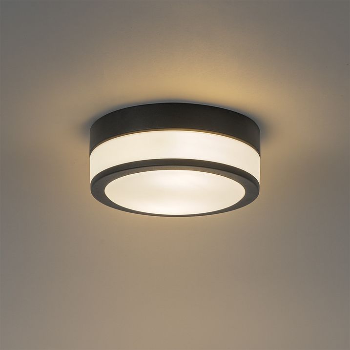 Moderne Außen-Deckenleuchte schwarz 23 cm IP44 - Flavi