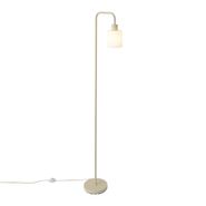 Skandinavische-Stehleuchte-beige-mit-weissem-Glas---Wisp
