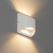 Moderne-utendørs-vegglampe-hvit-inkl.-LED-2-lys-IP54---Mal