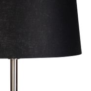 Moderne-vloerlamp-staal-met-zwarte-kap-45-cm---Simplo