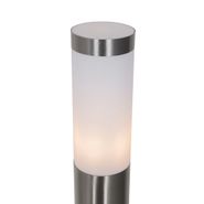 Moderná-vonkajšia-lampa-na-stĺp-oceľ-s-opálom-80-cm-IP44---Rox