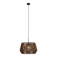 Hanglamp-zwart-met-bruine-papieren-touw-kap-50/50/30---Combi-1
