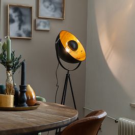 Industriell golvlampa med stativ svart - Magna 40 Eglip