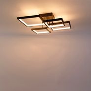 Plafonska-lampa-crna-uklj.-LED-sa-3-stepena-zatamnjivanja-4-svjetla---Lejo