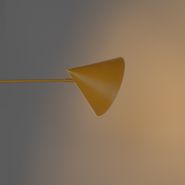 Dizaino-sieninė-lempa-geltona-reguliuojama---Triangolo